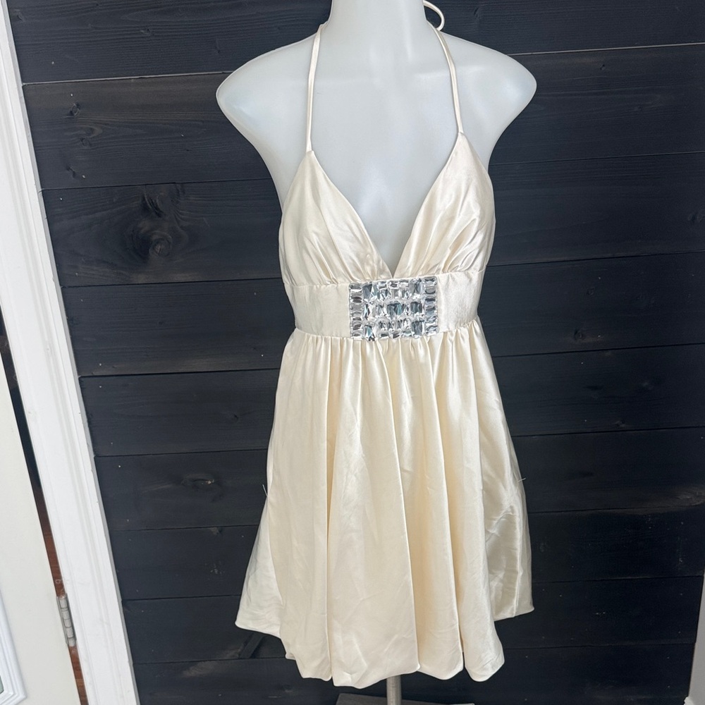 Vintage y2k 90s Jessica Mcclintock Ivory Short Bridal Dress